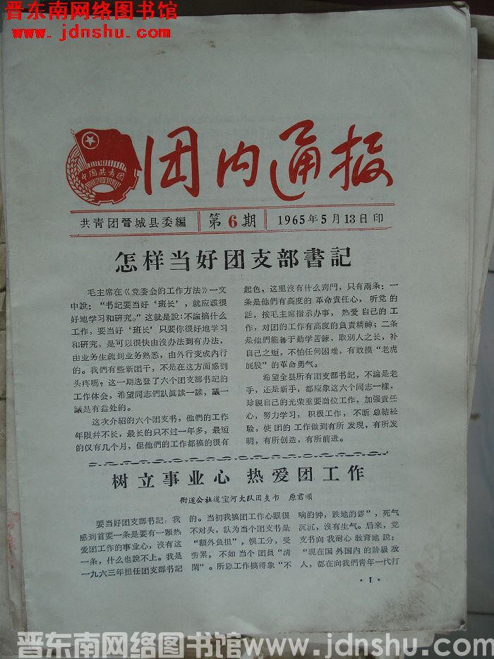 （晋城县）团内通报 1965-6