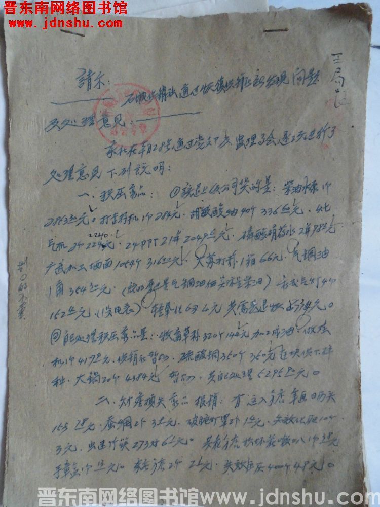 请示：石城供销社通过恢复供销社所发现问题及处理意见（19610928）